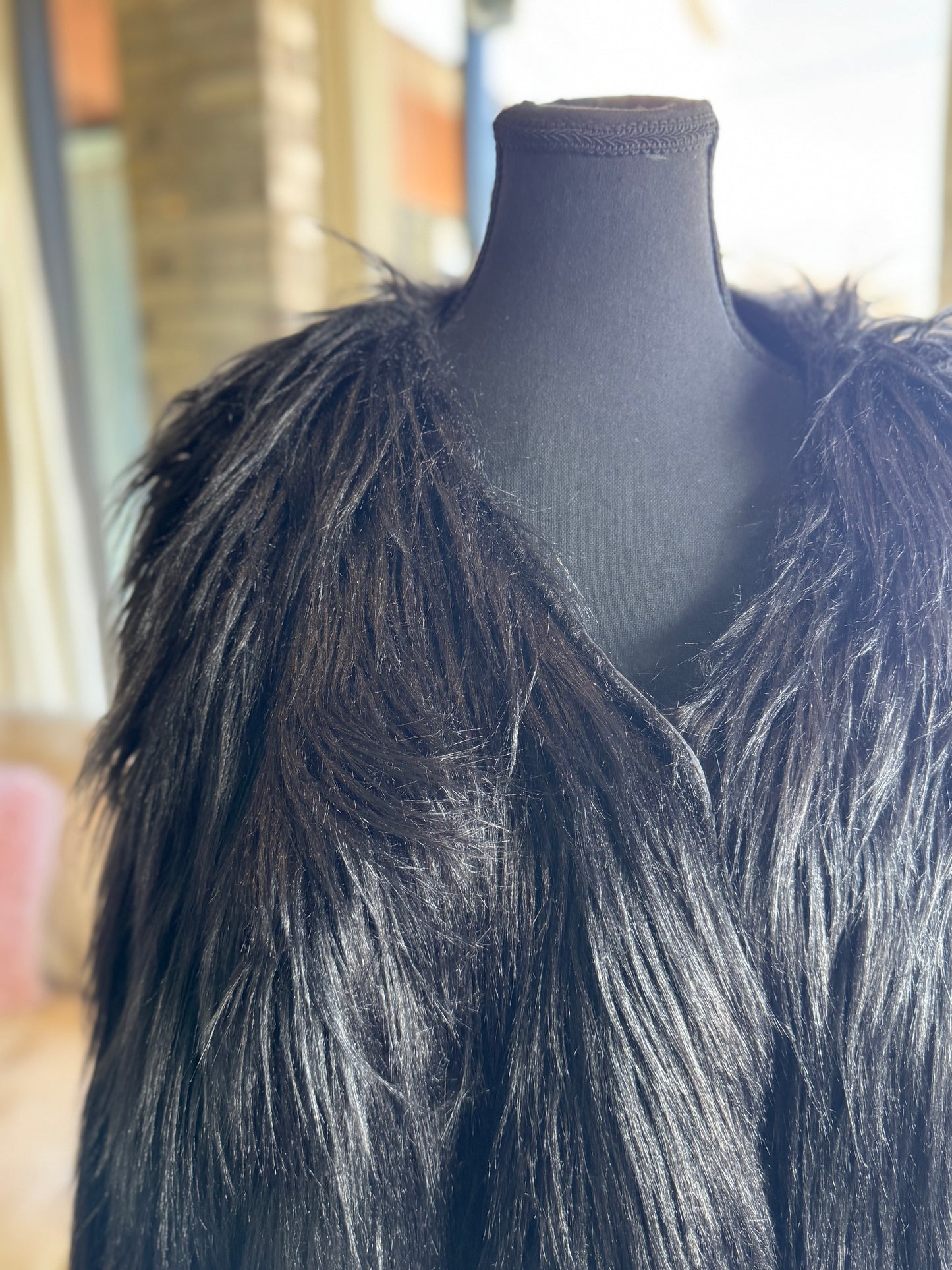 Black Faux fur