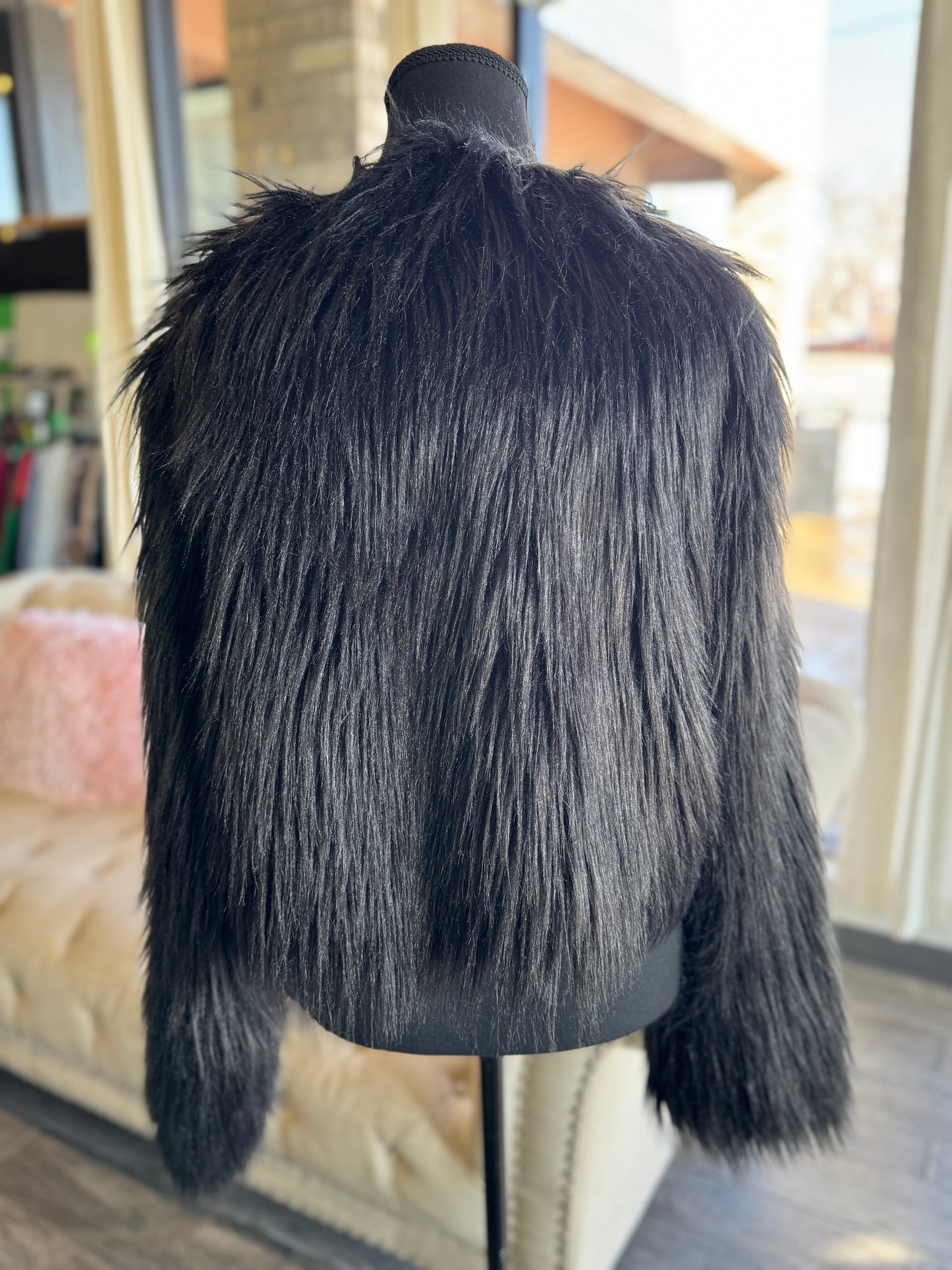 Black Faux fur