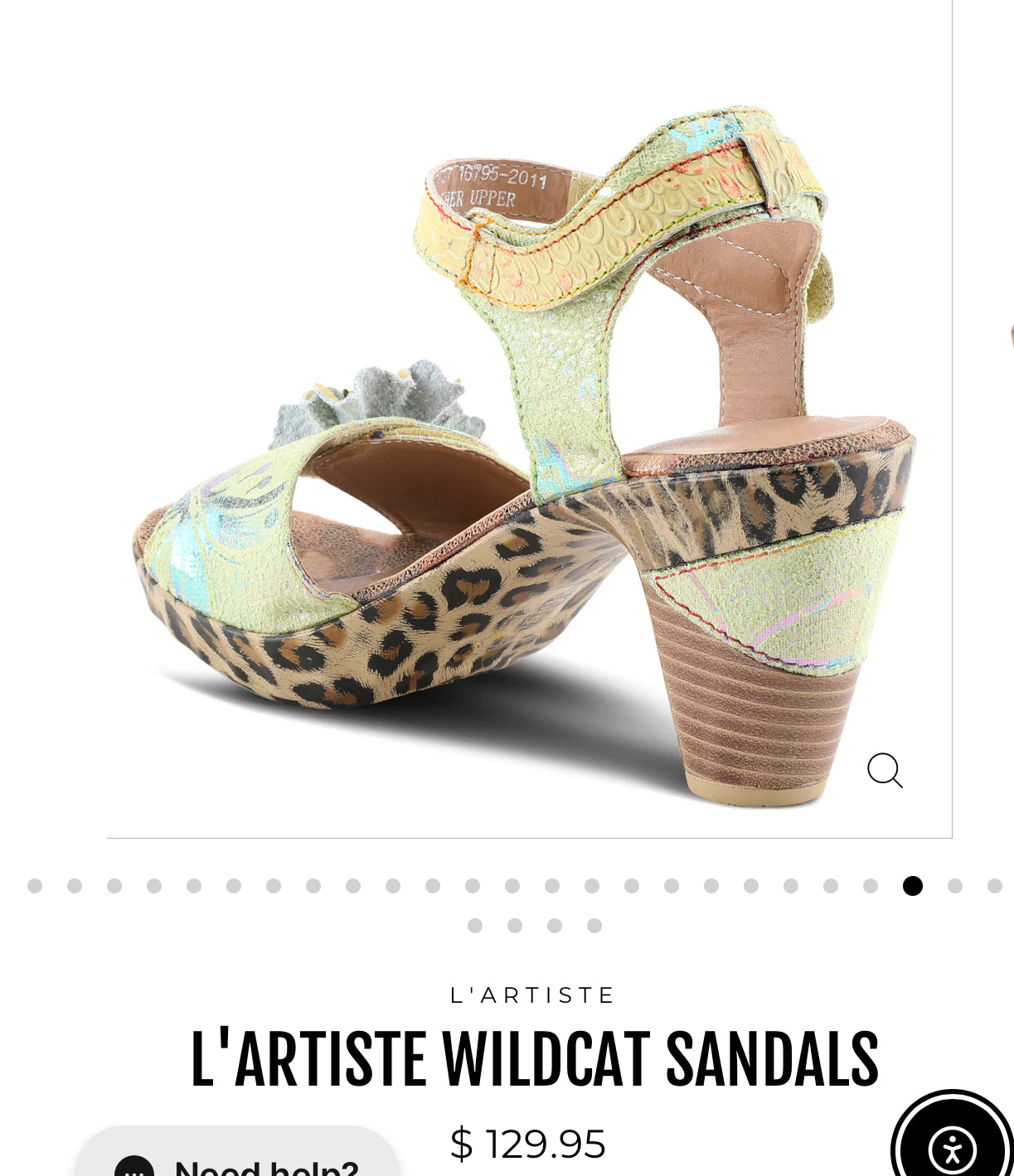 L'ARTISTE WILDCAT SANDALS/LIME