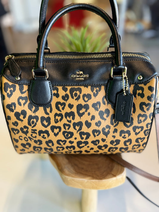 Coach leopard print purse