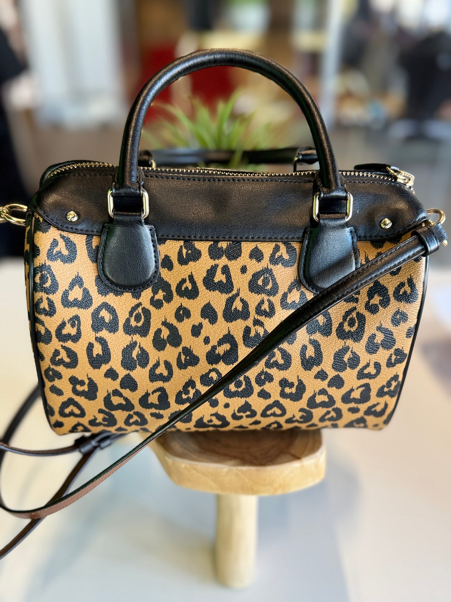 Coach leopard print purse