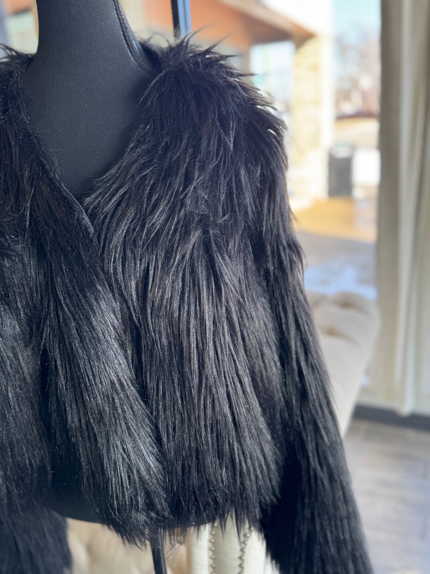 Black Faux fur