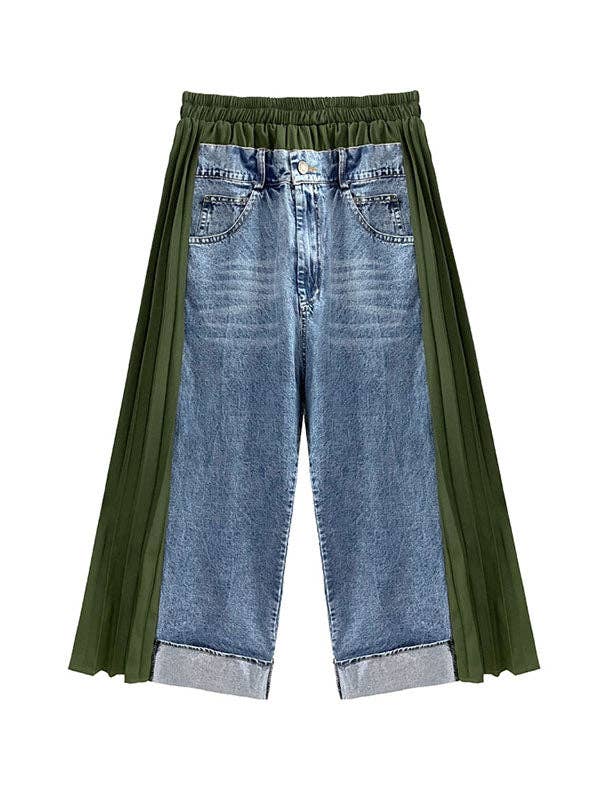 Loose  Pants Pleated Split-Joint Casual Pants Bottoms