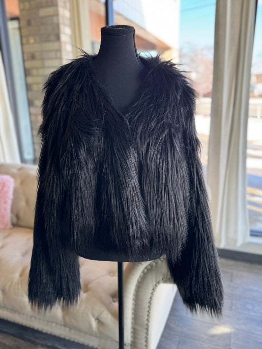 Black Faux fur